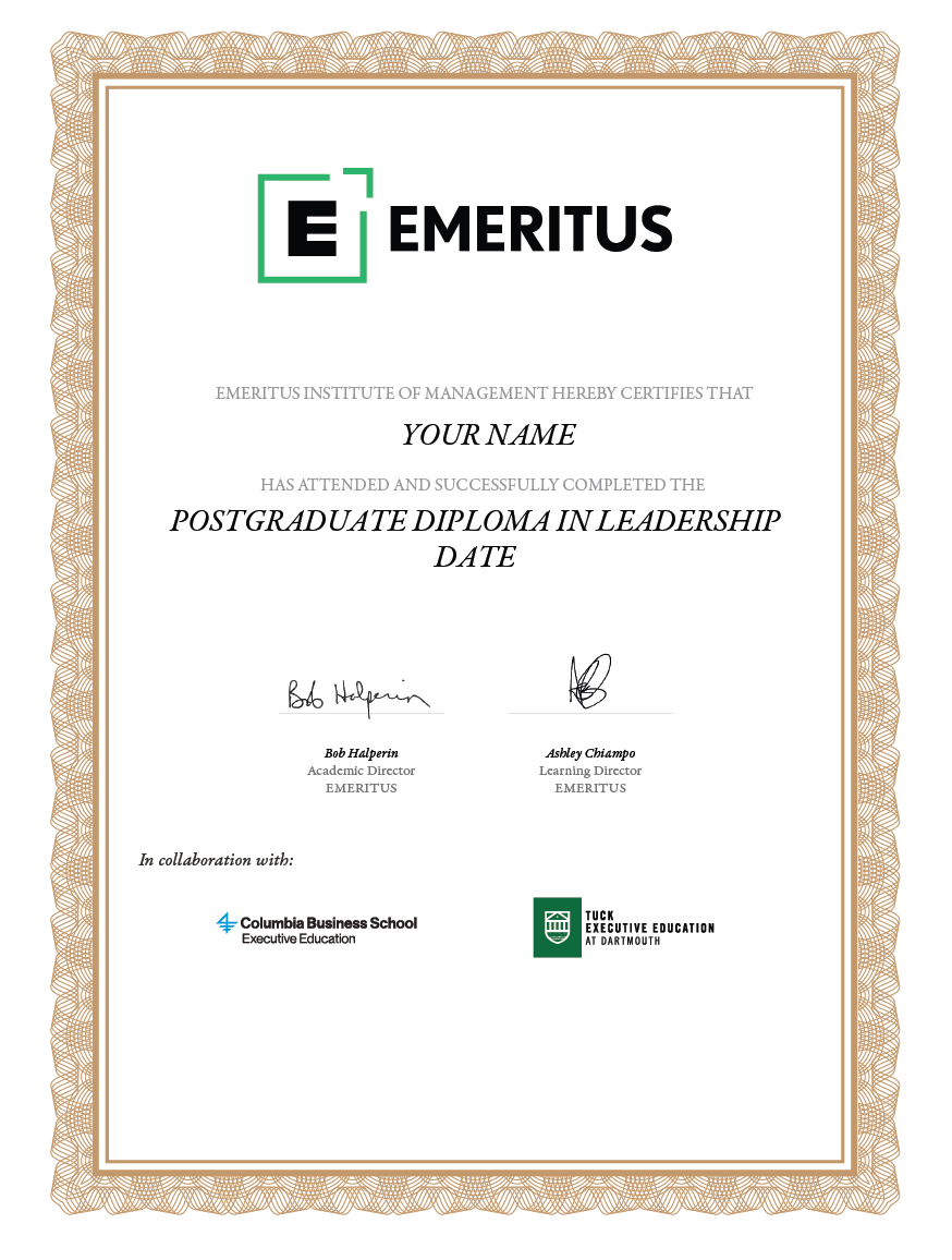 Postgraduate Diploma in Leadership Certificate